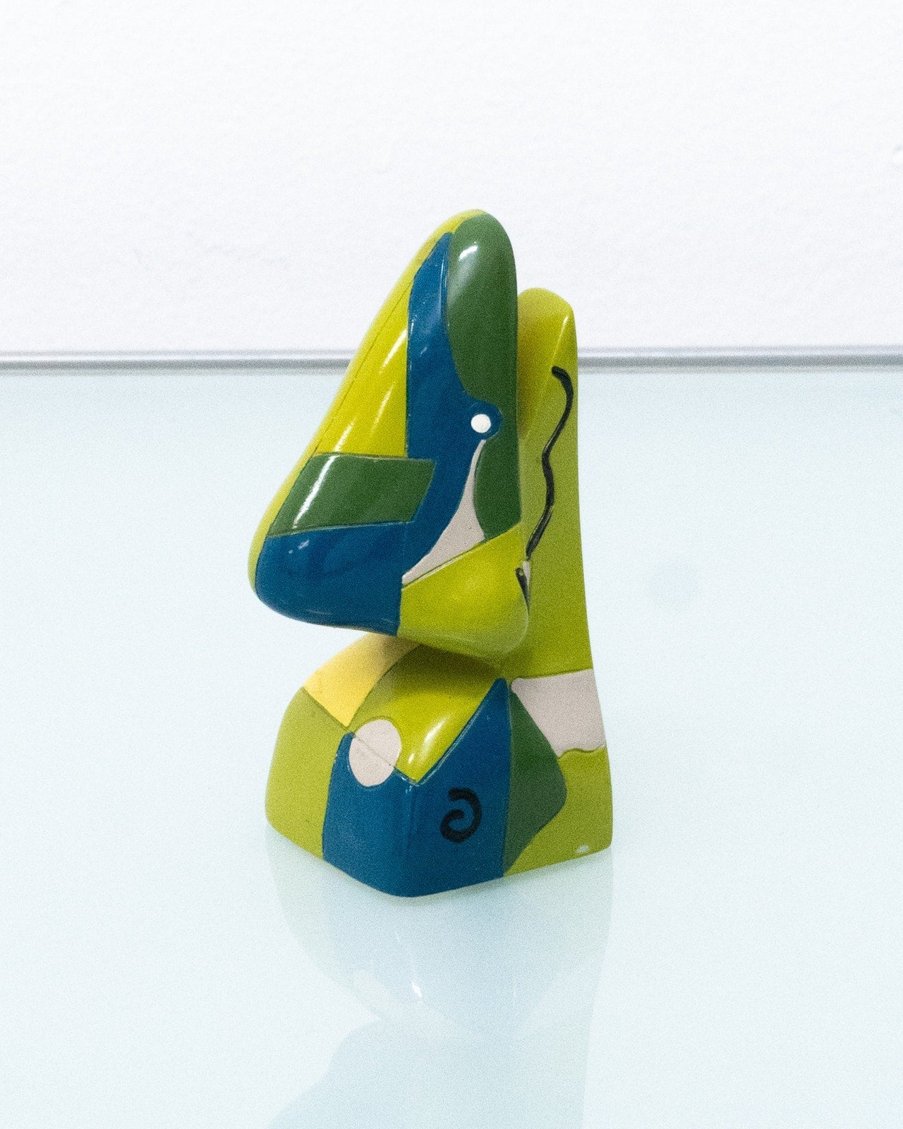 Vintage Eyeglasses or Card Stand Picasso Inspired Nose Glasses Holder Pop Art Statuette Painted Resin Popart Sculpture Abstract Figurine Eye Glasses