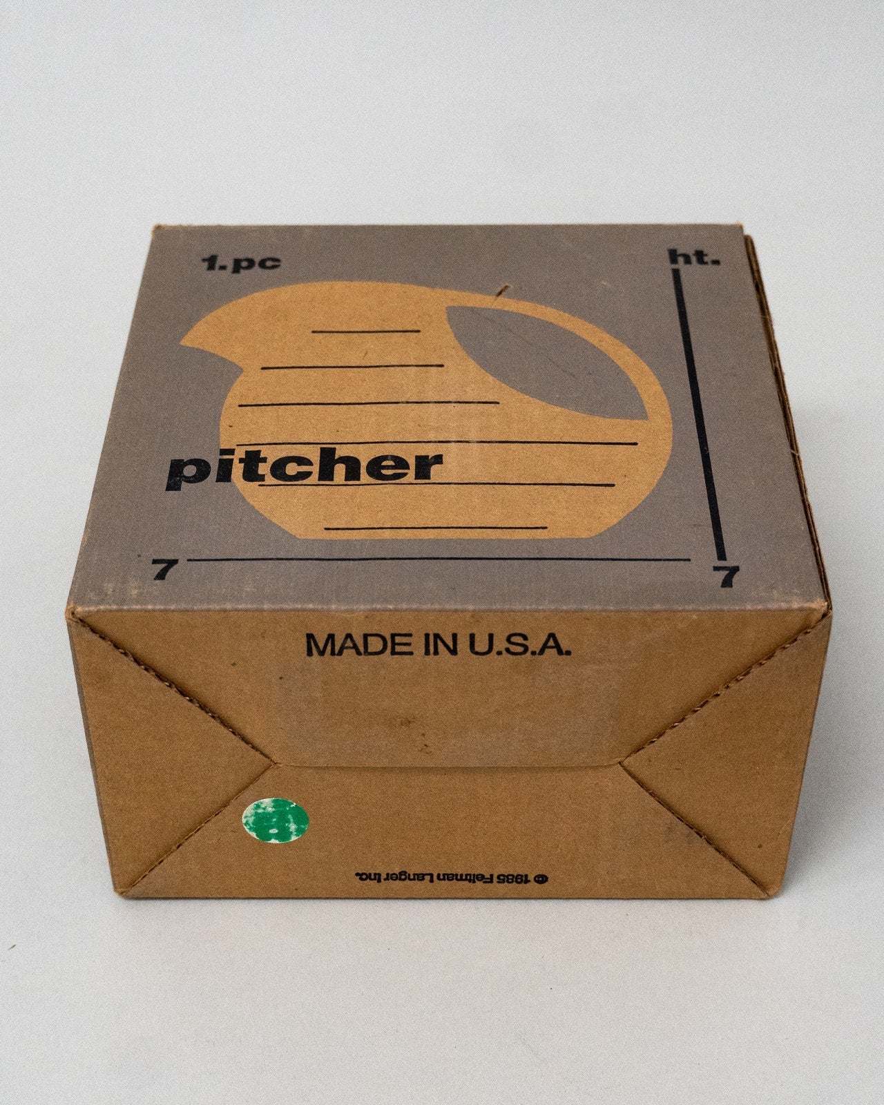 1980s Feltman Langer Art Deco Rose Mauve Pitcher Feltman Langer USA Maroon Water Pitcher New in Box