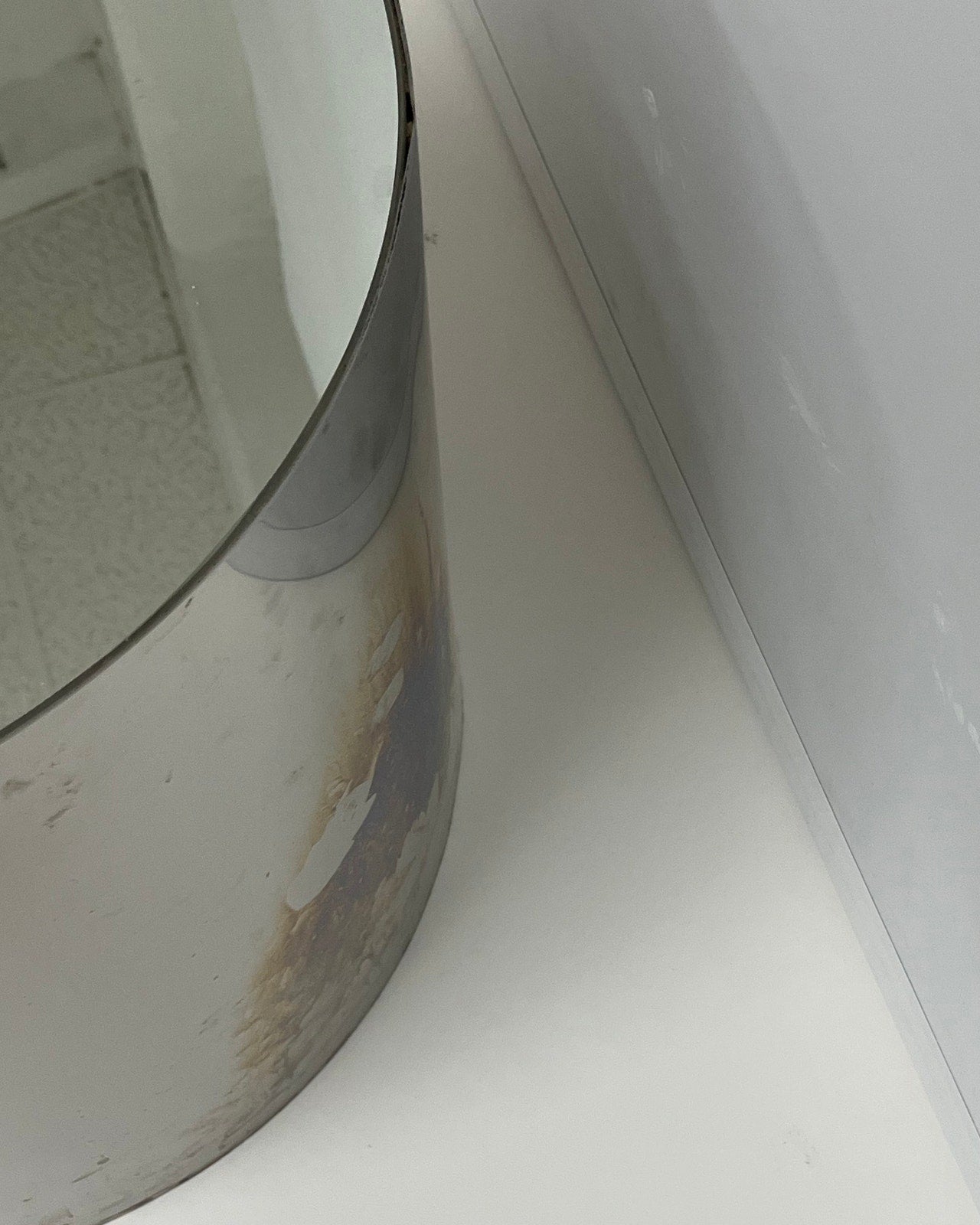 1970s Brueton Style Chrome and Mirrored Top Side Table