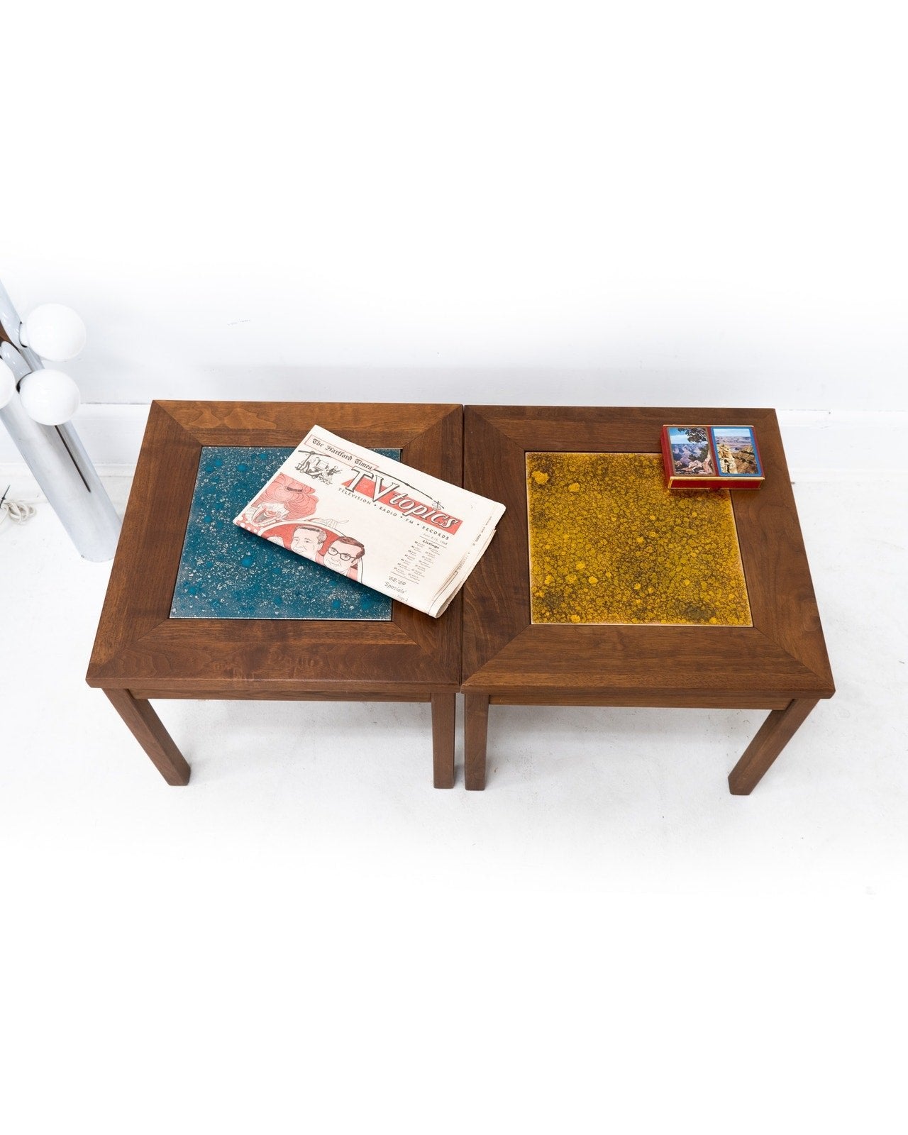 1960s John Keal For Brown Saltman CONSTELLATION Tile Side Tables