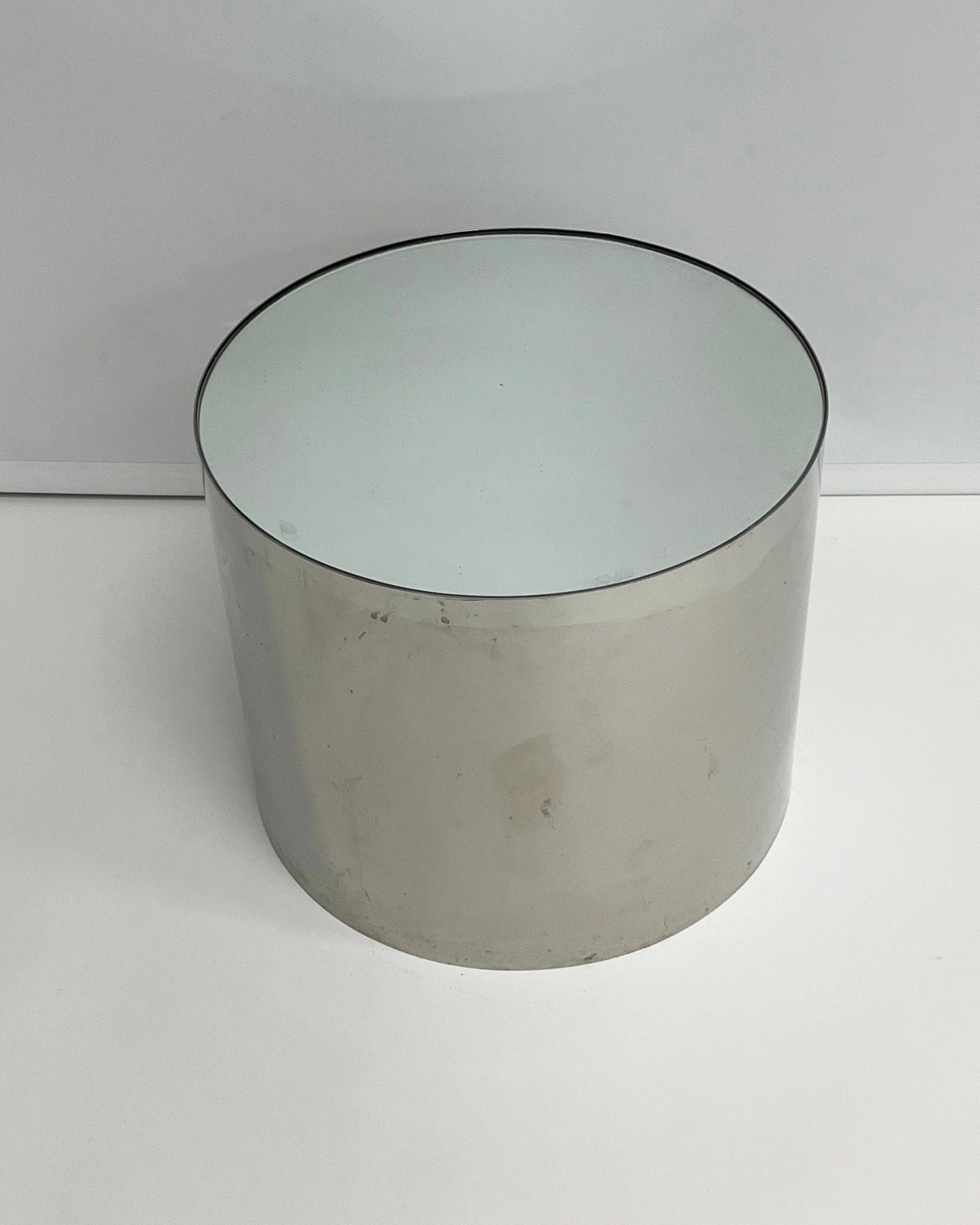 1970s Brueton Style Chrome and Mirrored Top Side Table