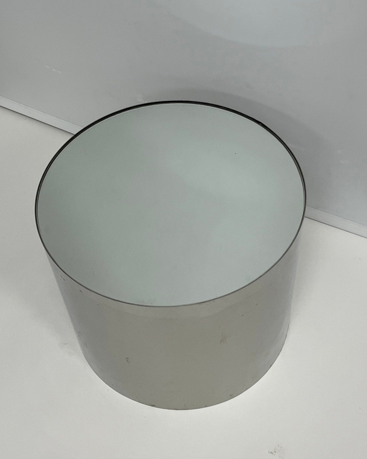 1970s Brueton Style Chrome and Mirrored Top Side Table