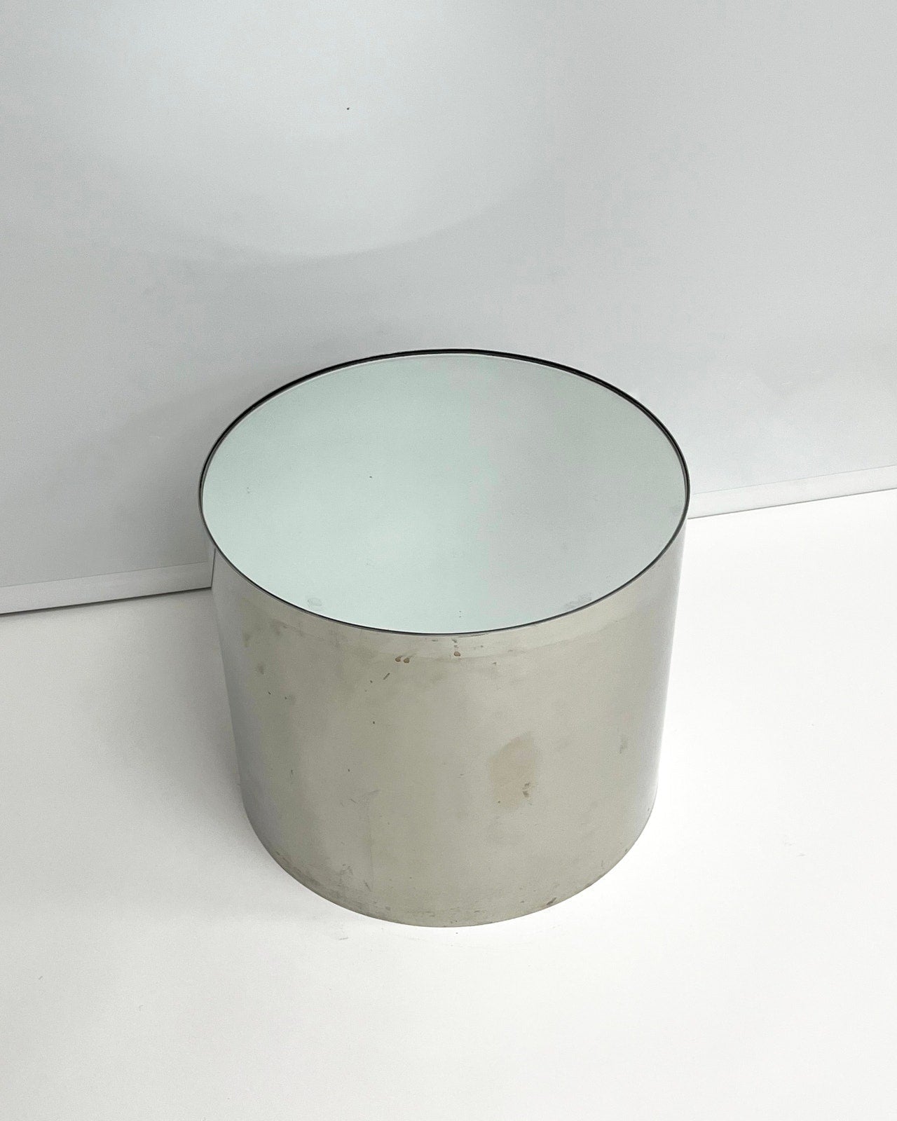 1970s Brueton Style Chrome and Mirrored Top Side Table
