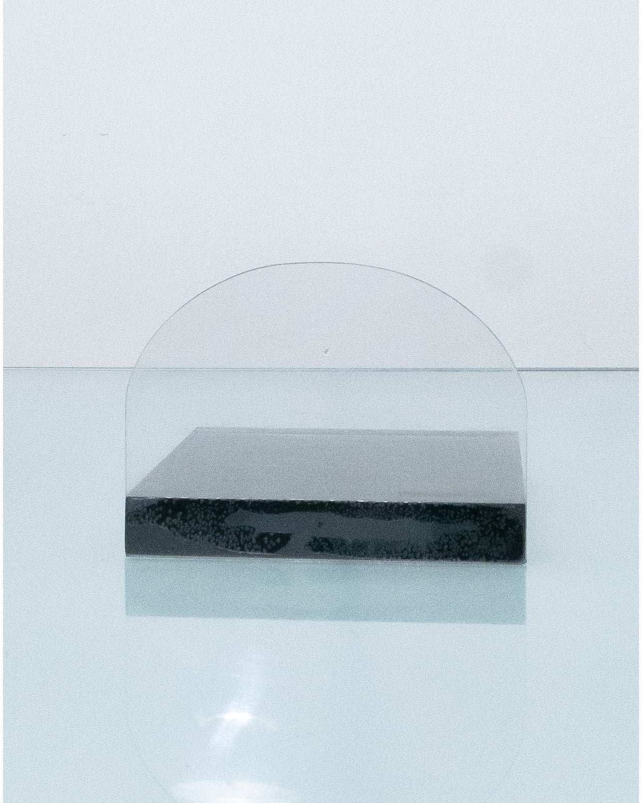1980s Acrylic Smoked Gray Book End