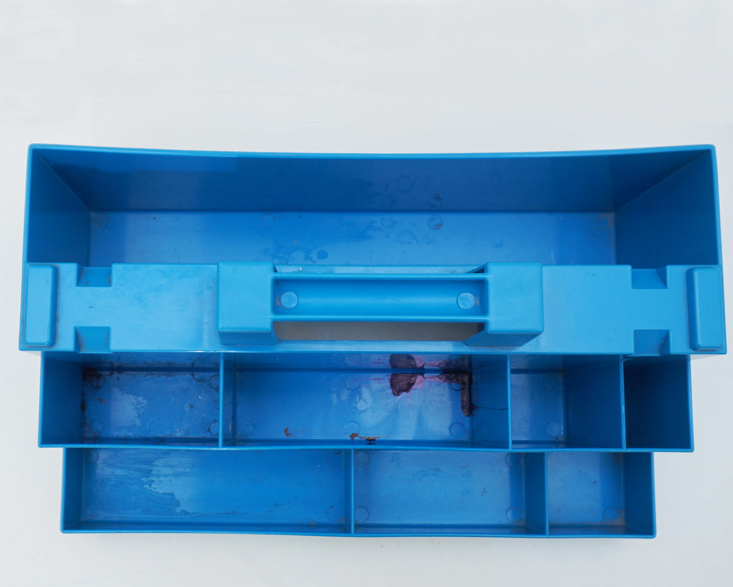 1980s Sensible Solutions Royal Blue Plastic Melamine Art Caddy