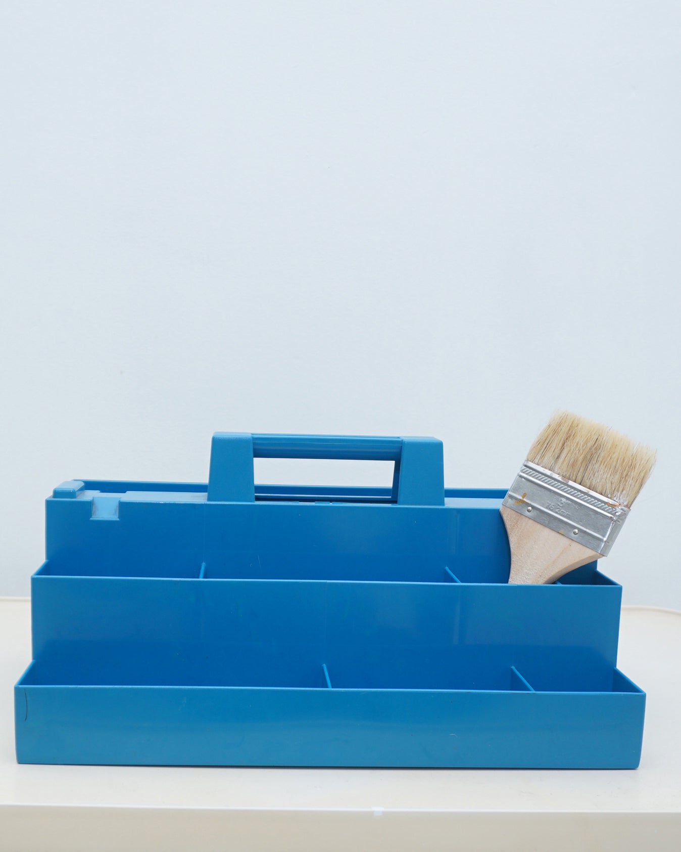 1980s Sensible Solutions Royal Blue Plastic Melamine Art Caddy