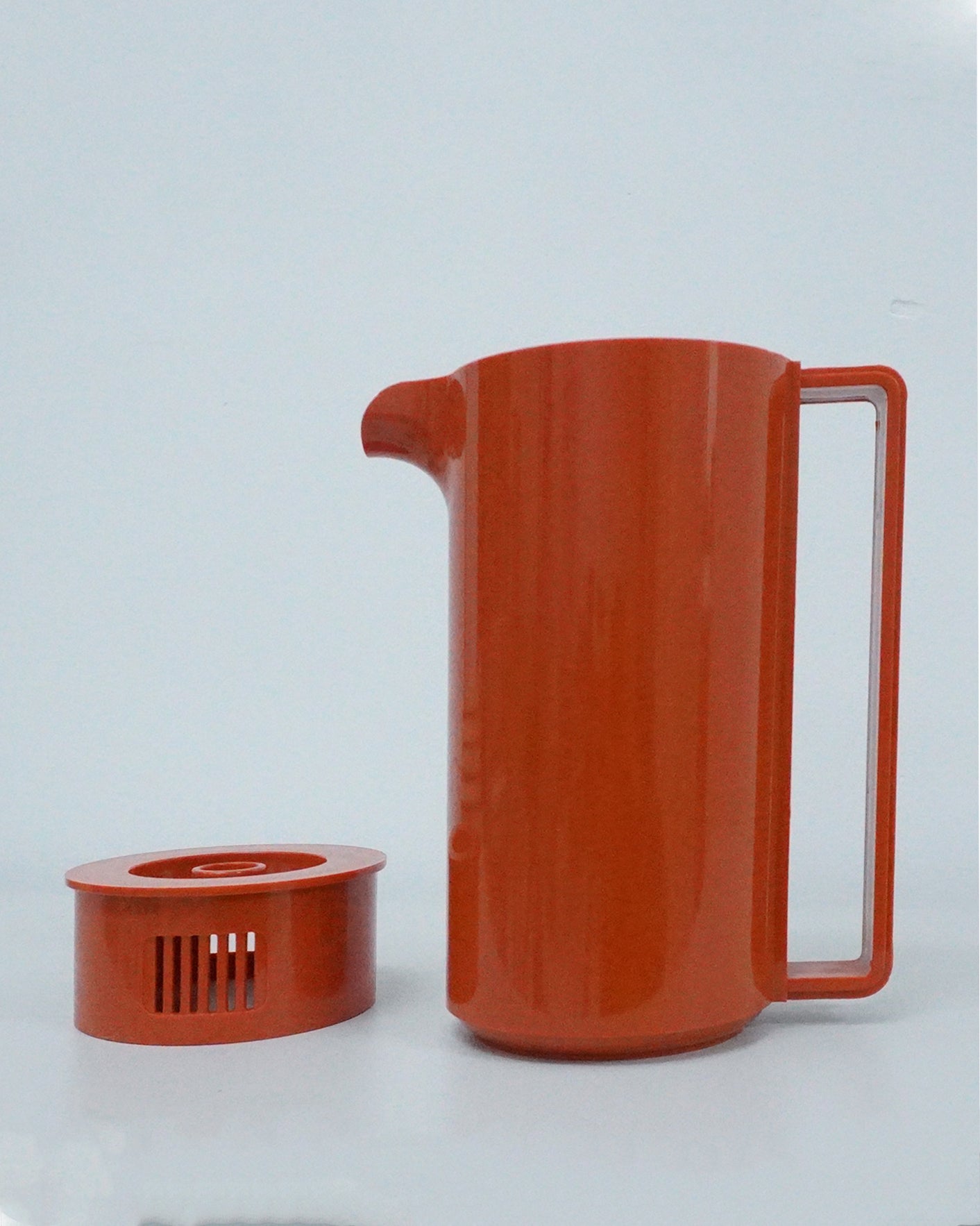 1960s Ingrid Ltd Chicago Brick Red Plastic Pitcher