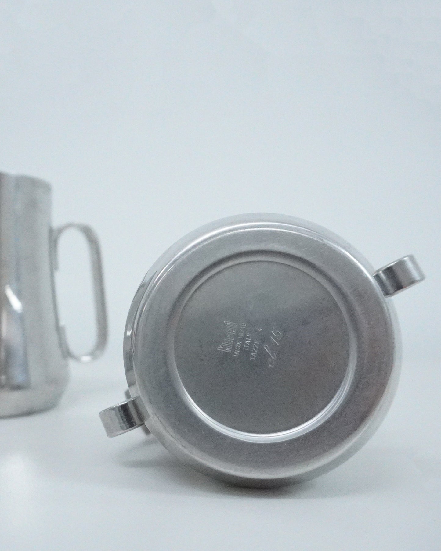 1980s Postmodern Sugar Dish & Creamer/Espresso Pot Set by Mepra Italy