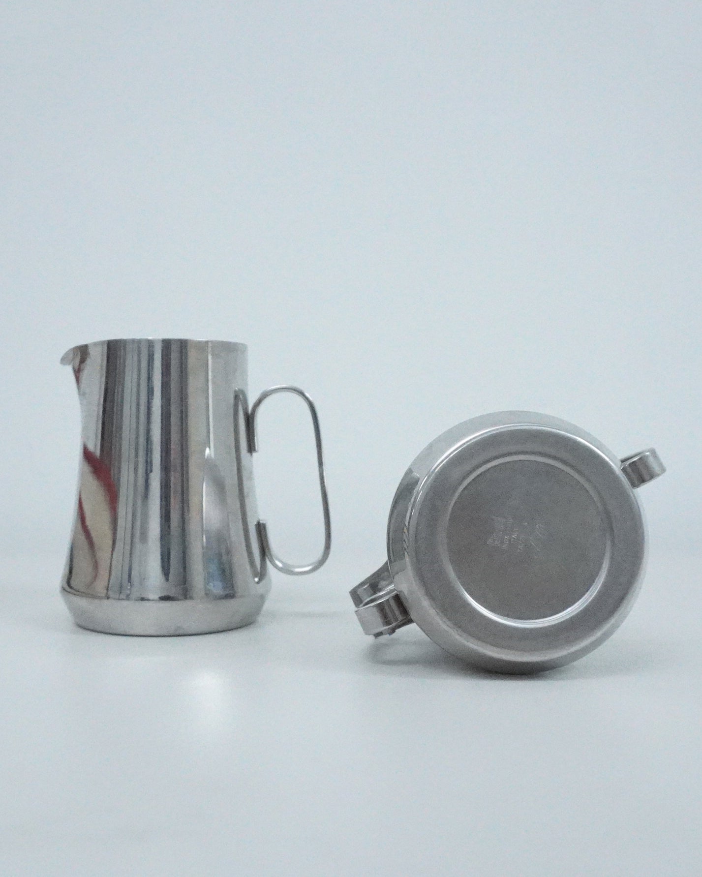 1980s Postmodern Sugar Dish & Creamer/Espresso Pot Set by Mepra Italy