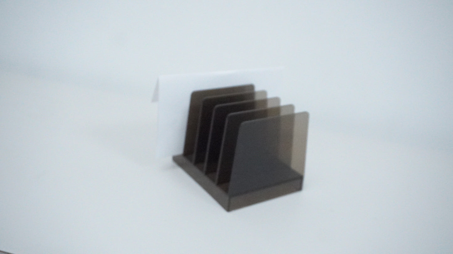 1990s Gray Translucent Plastic Letter Holder
