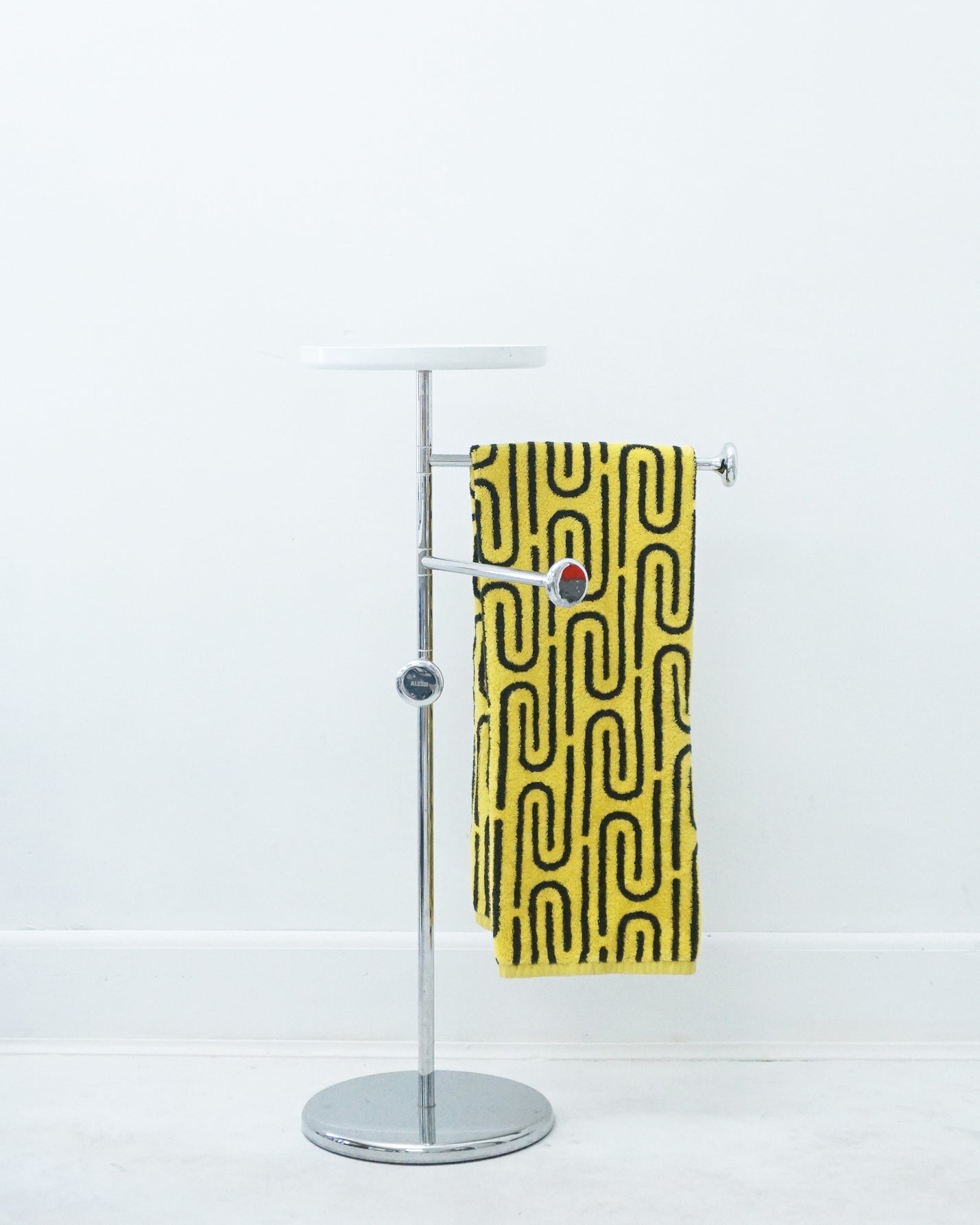 1970s Alessi Steel and Plastic Towel Rack
