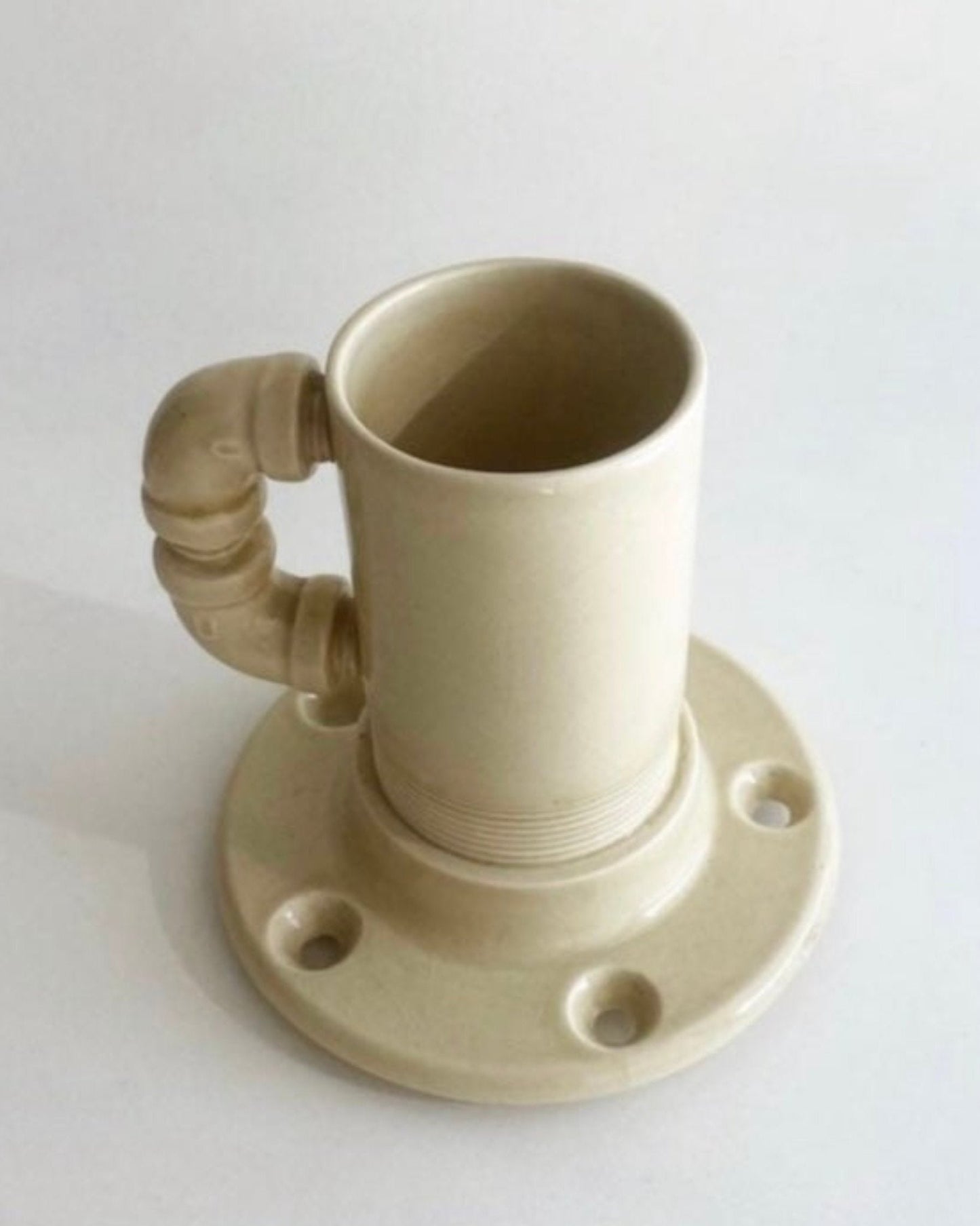1960s Bauhaus Jackson Boone "Plumber Nightmare" Coffee Mug Nuts, Bolts, Pipe by Trend Pacific