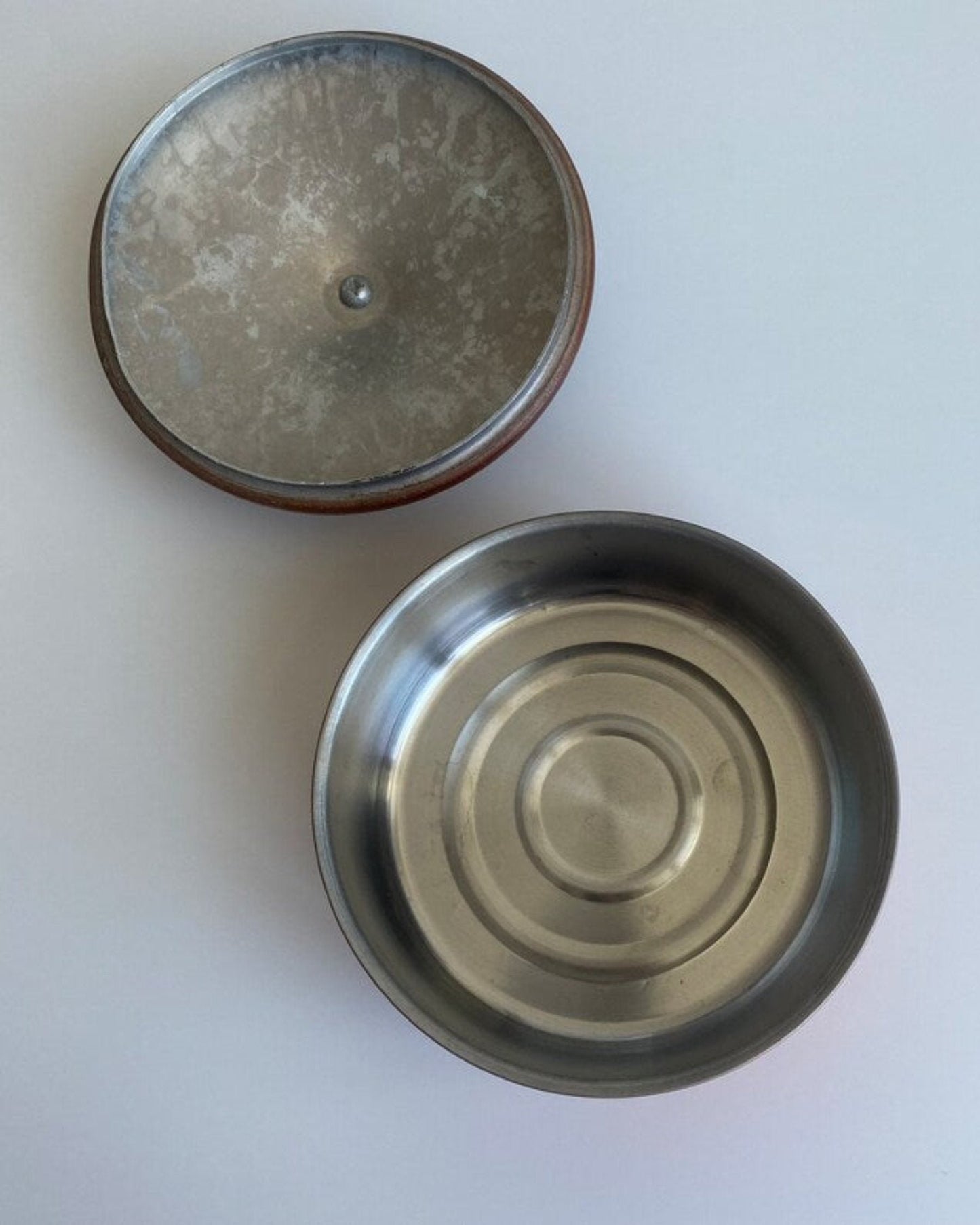 1960s Vintage Brick and Caramel Small Saucepan