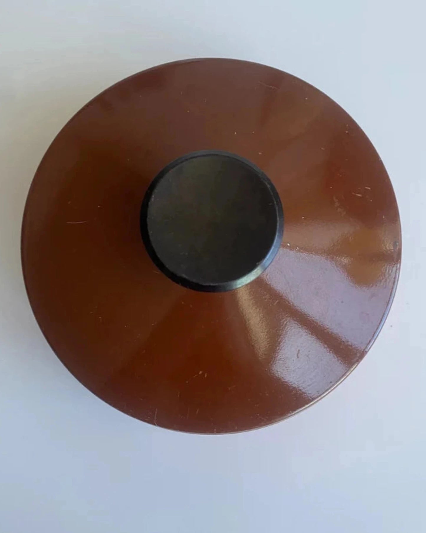 1960s Vintage Brick and Caramel Small Saucepan