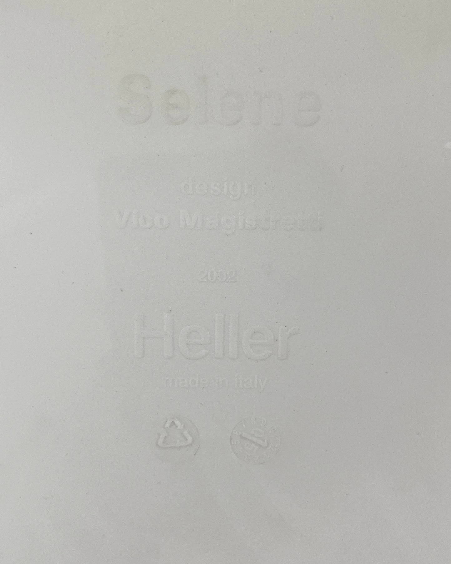 Set of four 1960s White Selene Stacking Chairs by Vico Magistretti for Heller