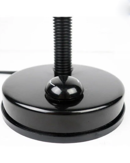 1990s Black Metal Gooseneck Desk Lamp