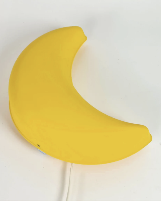 1990s Children's Ikea Wall Lamp Vintage Smila Mane Cresent Moon Lamp Yellow