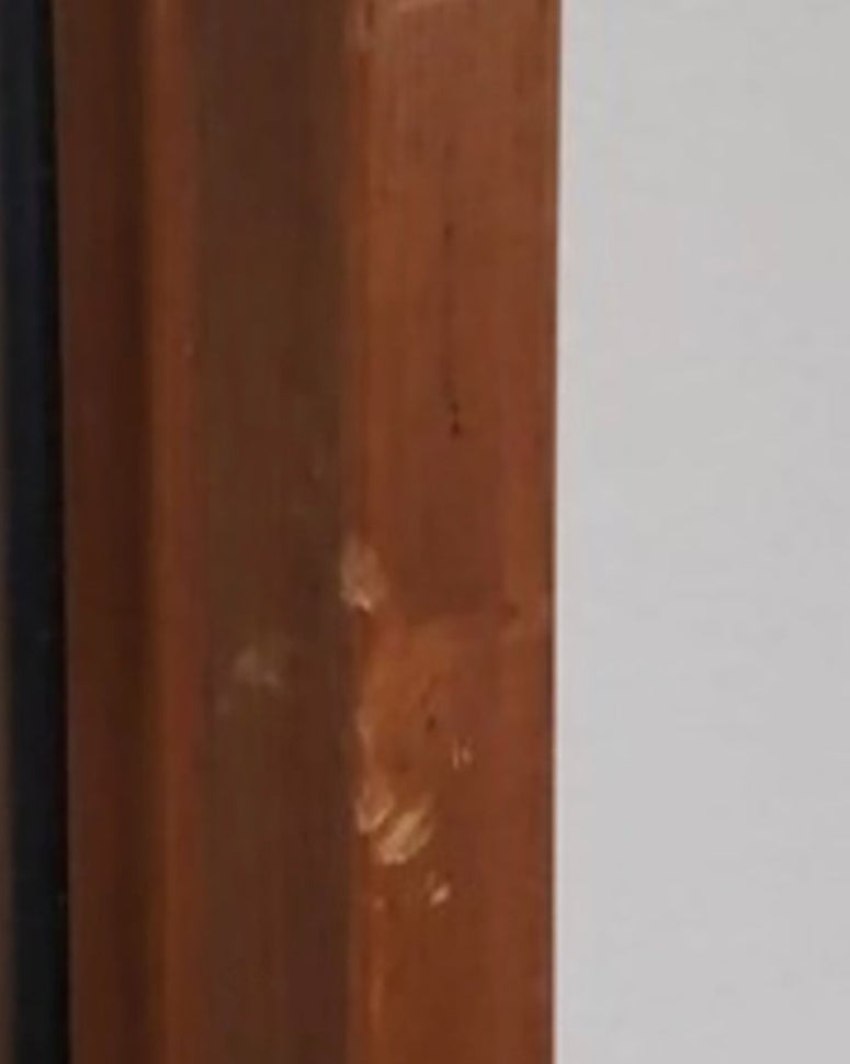 1950s Mid-century Modern Walnut Beveled Wall Mirror