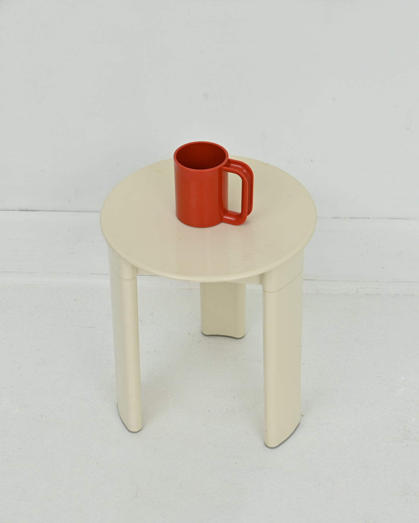 1970s Cream Trio Stool by Olaf Von Bohr for GEDY