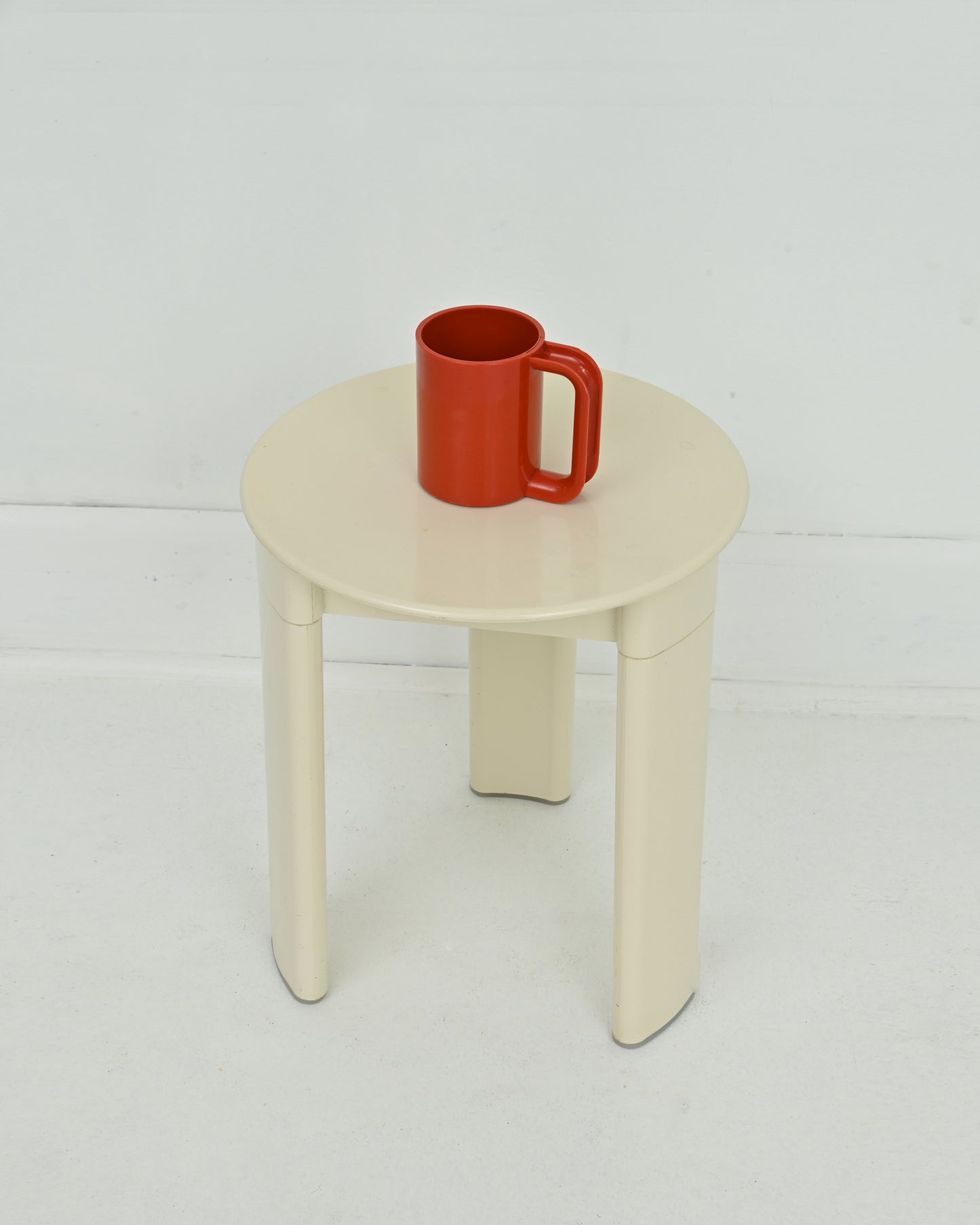1970s Cream Trio Stool by Olaf Von Bohr for GEDY