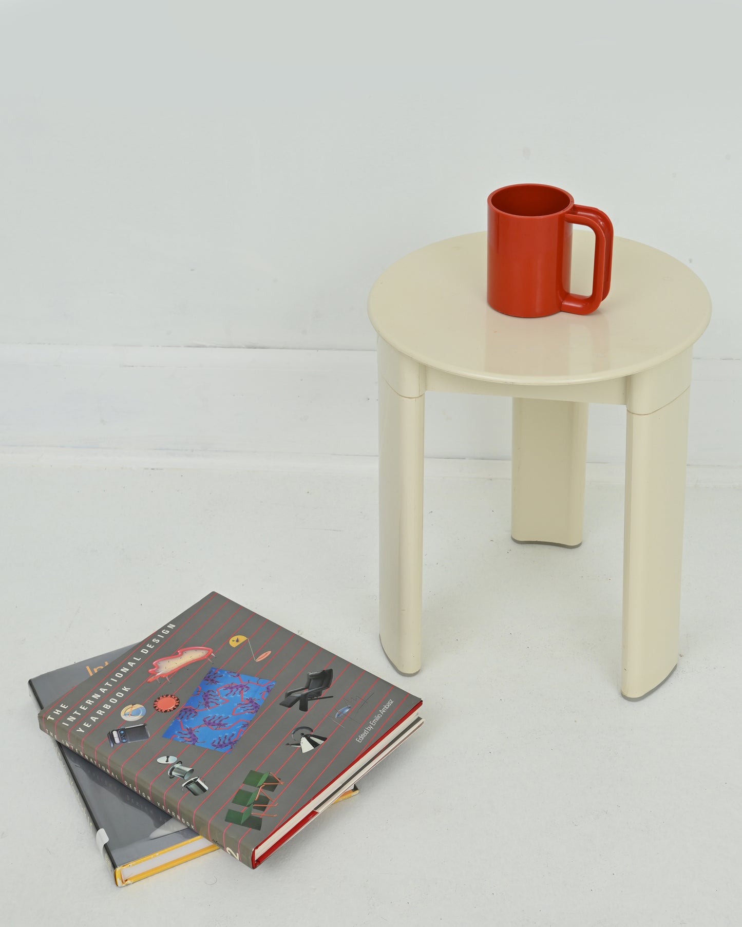 1970s Cream Trio Stool by Olaf Von Bohr for GEDY