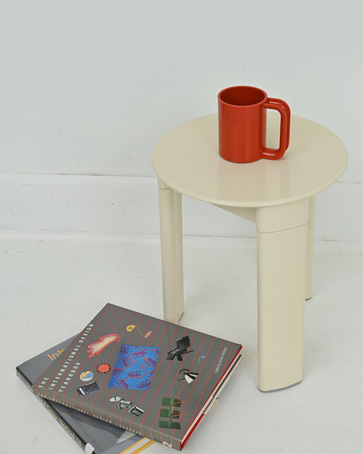 1970s Cream Trio Stool by Olaf Von Bohr for GEDY