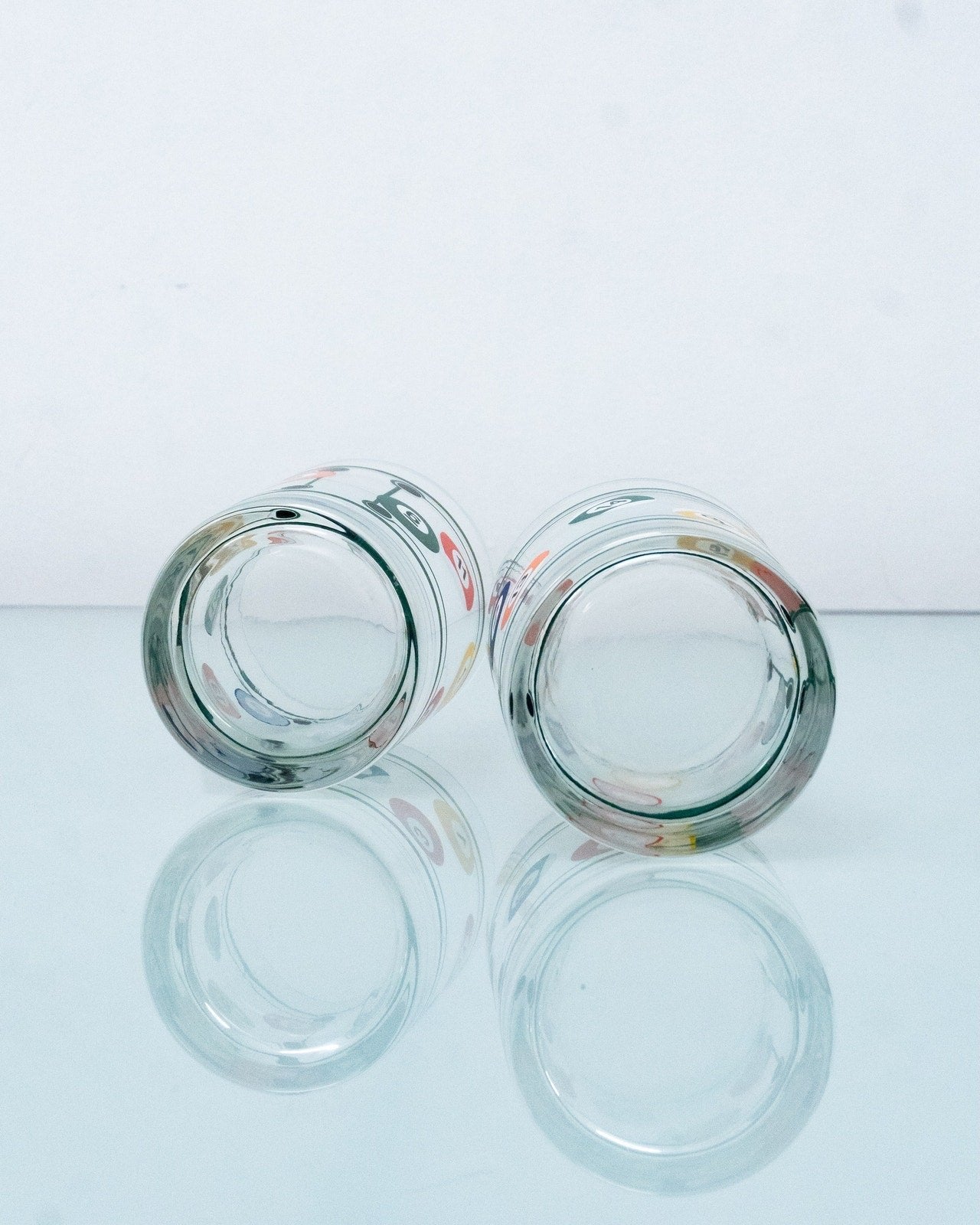 1990s Pair of Billiards Pool Glasses Cups