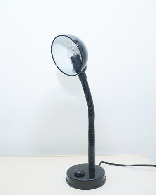 1990s Black Metal Gooseneck Desk Lamp