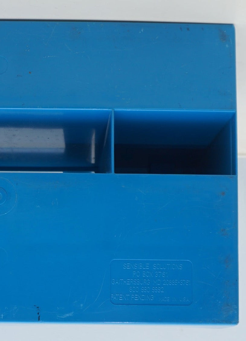 1980s Sensible Solutions Royal Blue Plastic Melamine Art Caddy