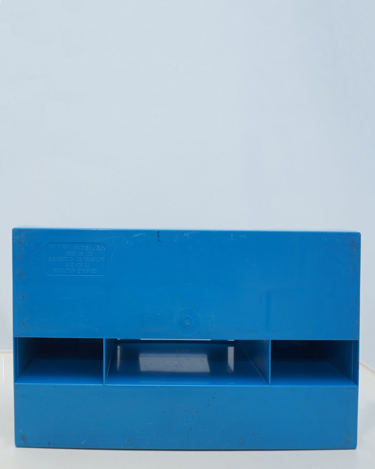 1980s Sensible Solutions Royal Blue Plastic Melamine Art Caddy