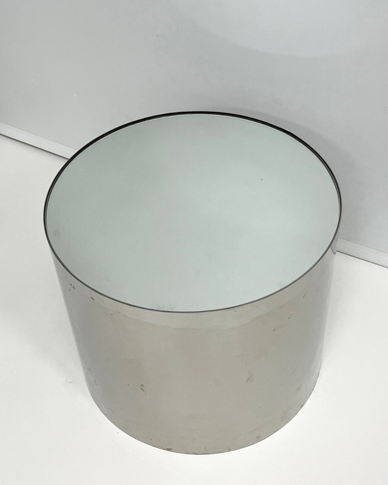 1970s Brueton Style Chrome and Mirrored Top Side Table