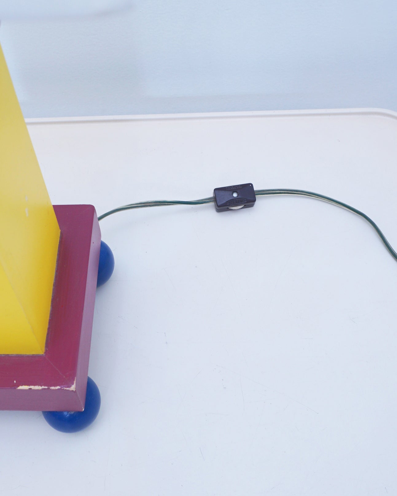 1980s Memphis Multicolored Wooden Postmodern Children's Lamp
