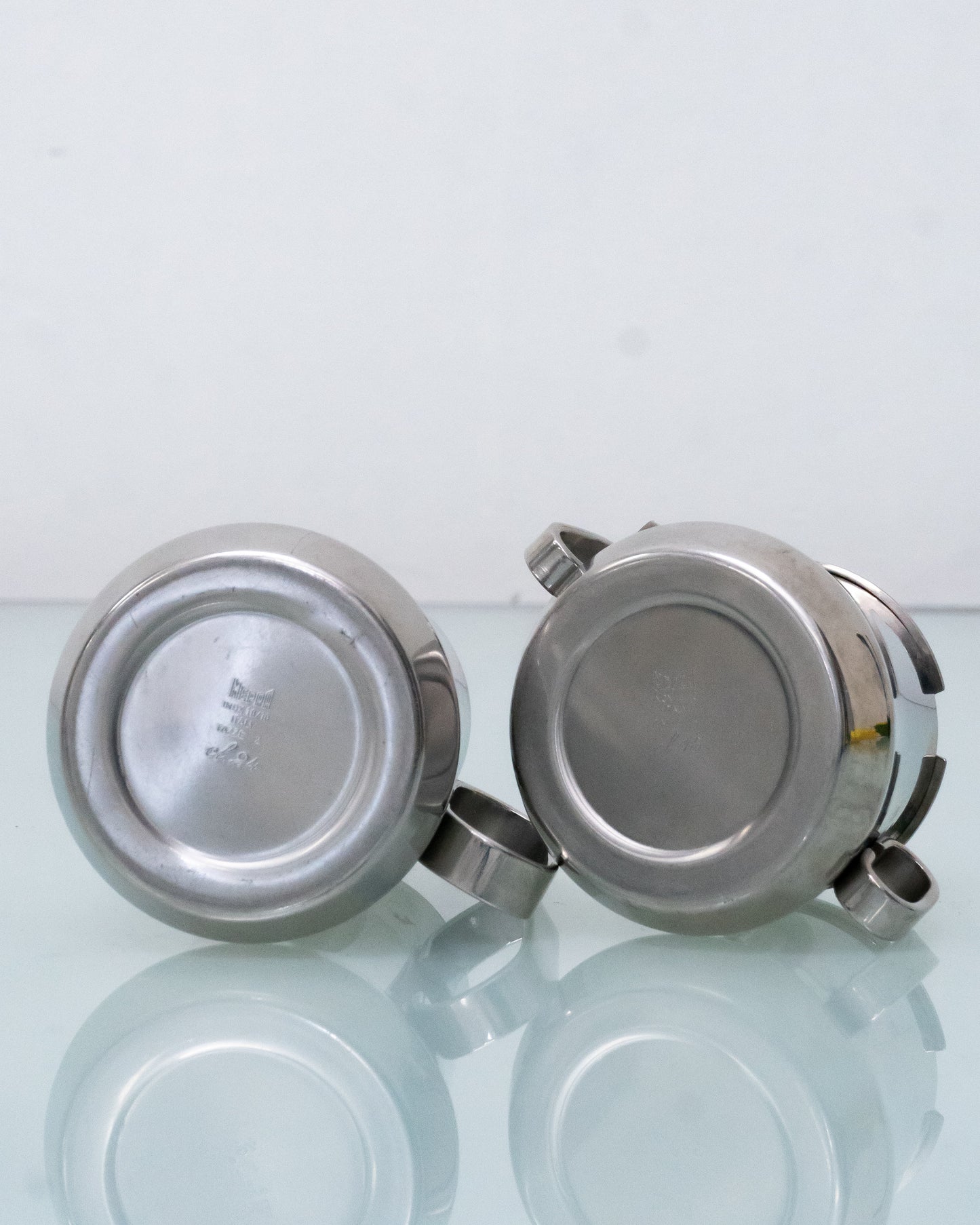 1980s Postmodern Sugar Dish & Creamer/Espresso Pot Set by Mepra Italy