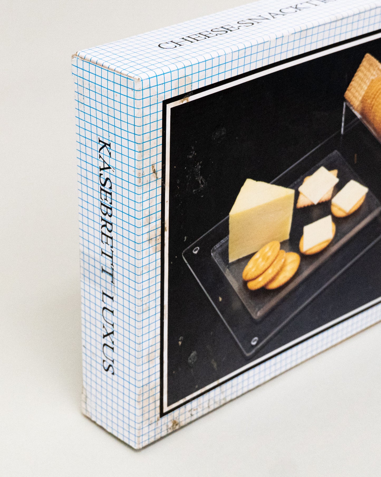 1980s Vintage Cheese Snack Tray Deluxe Clear Plastic Acrylic Original Box