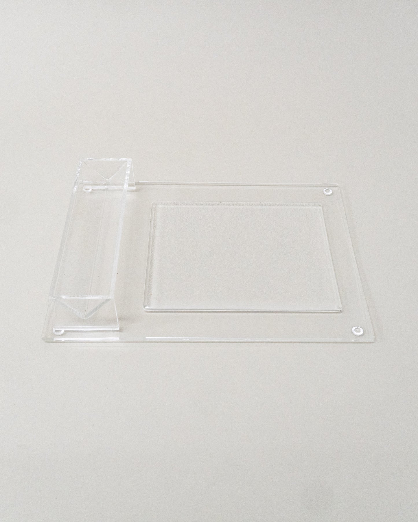 1980s Vintage Cheese Snack Tray Deluxe Clear Plastic Acrylic Original Box