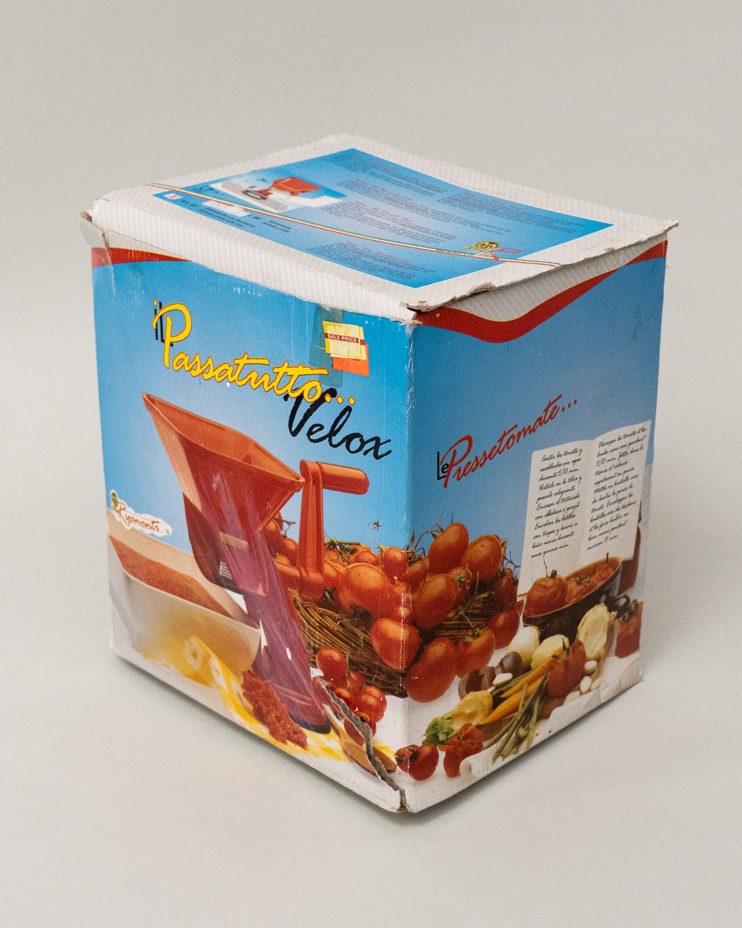 1990s Vintage Tomato Press RIGAMONTI PASSATUTTO VELOX, Made in Italy