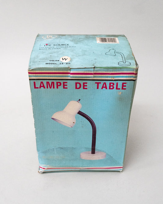 1980s White Lampe De Table Table Gooseneck Desk Lamp