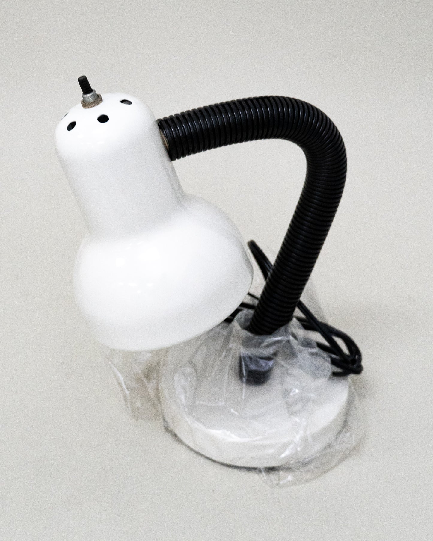 1980s White Lampe De Table Table Gooseneck Desk Lamp