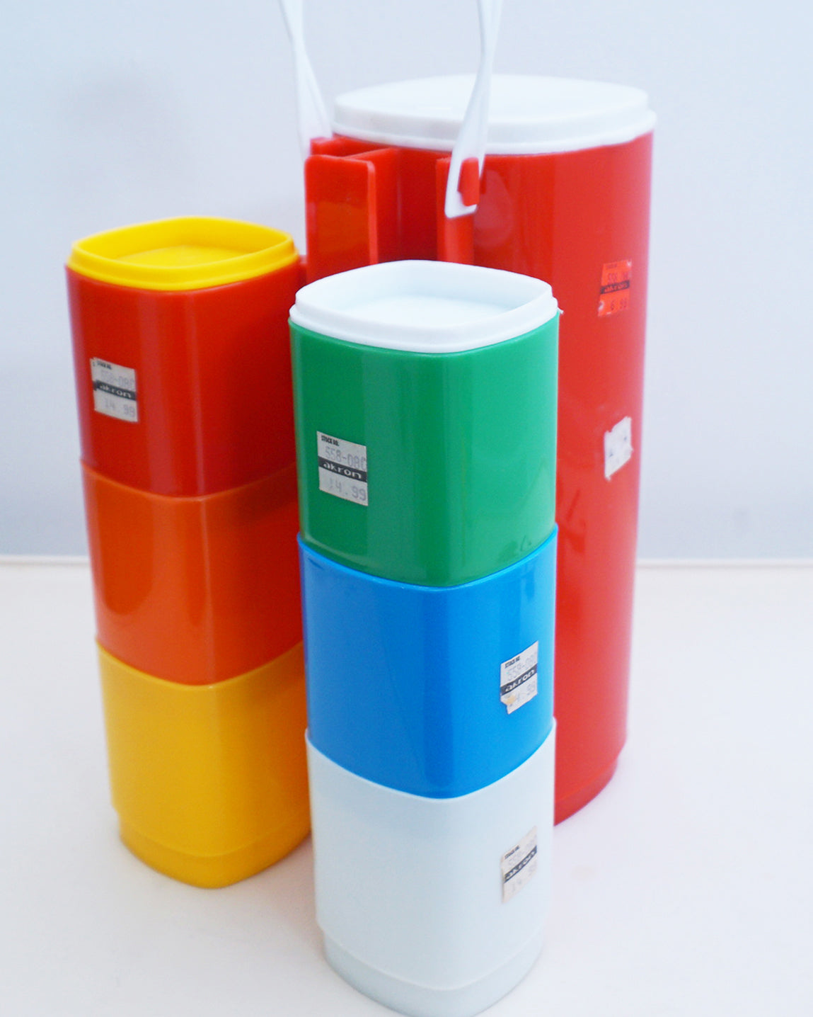1970s PMSA Traveling Thermos and 6-Cup Set, Made in Mexico