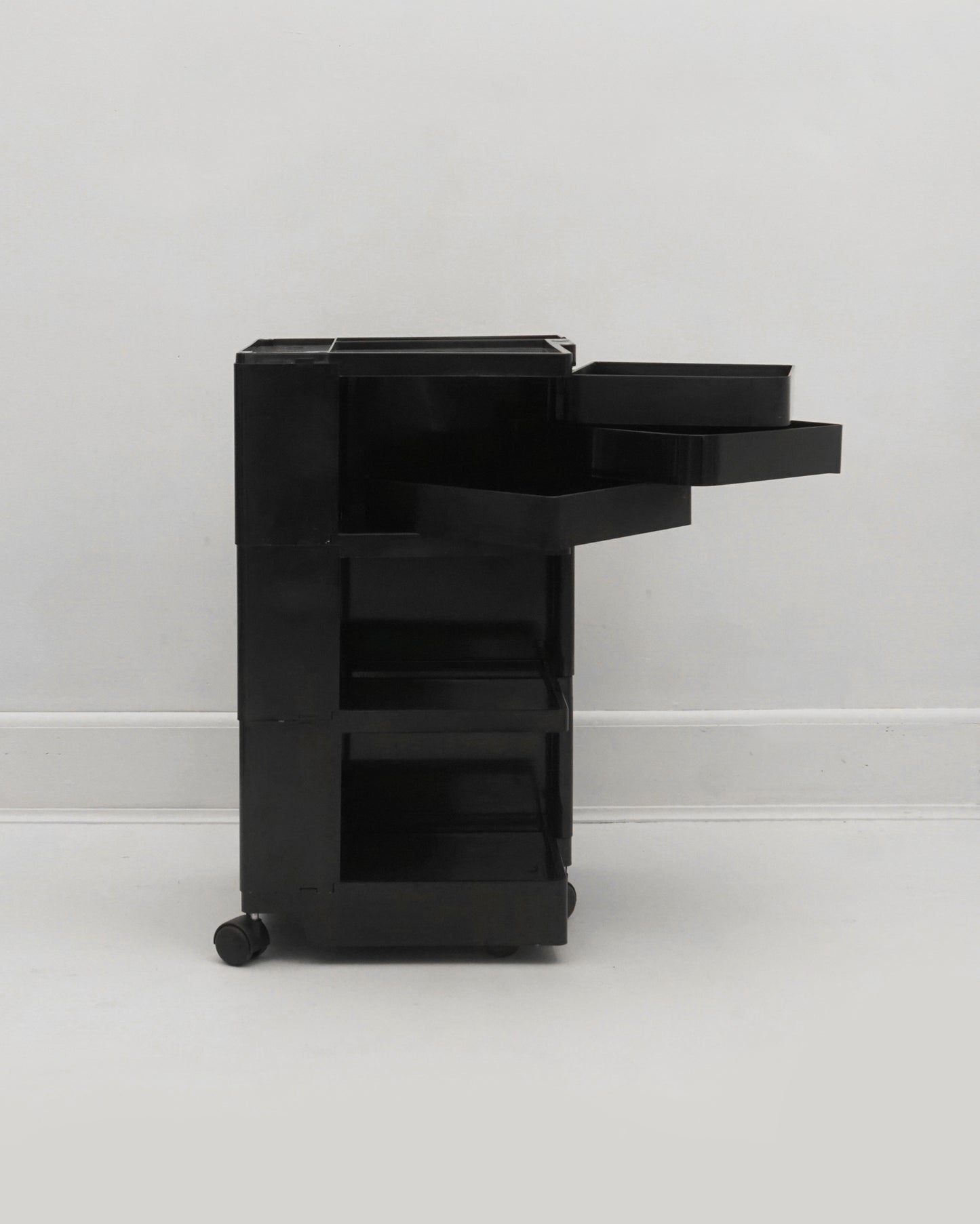 1970s Black Boby Trolley by Joe Colombo for Bieffeplast