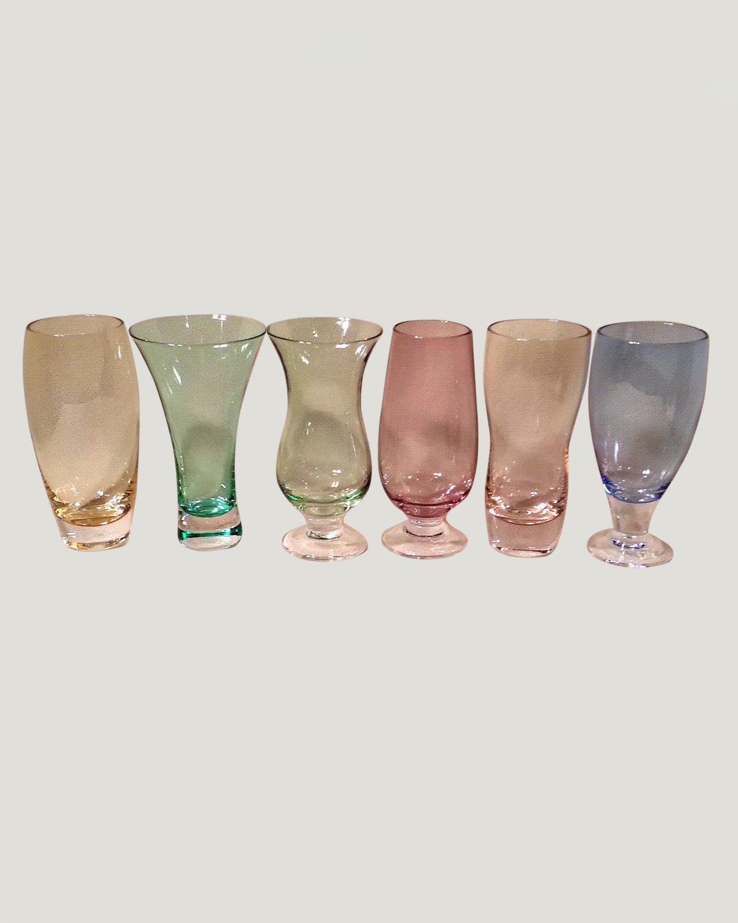 1990s Lenox Color Gems Set of Six Cordial Shot Glasses NOS New in Box