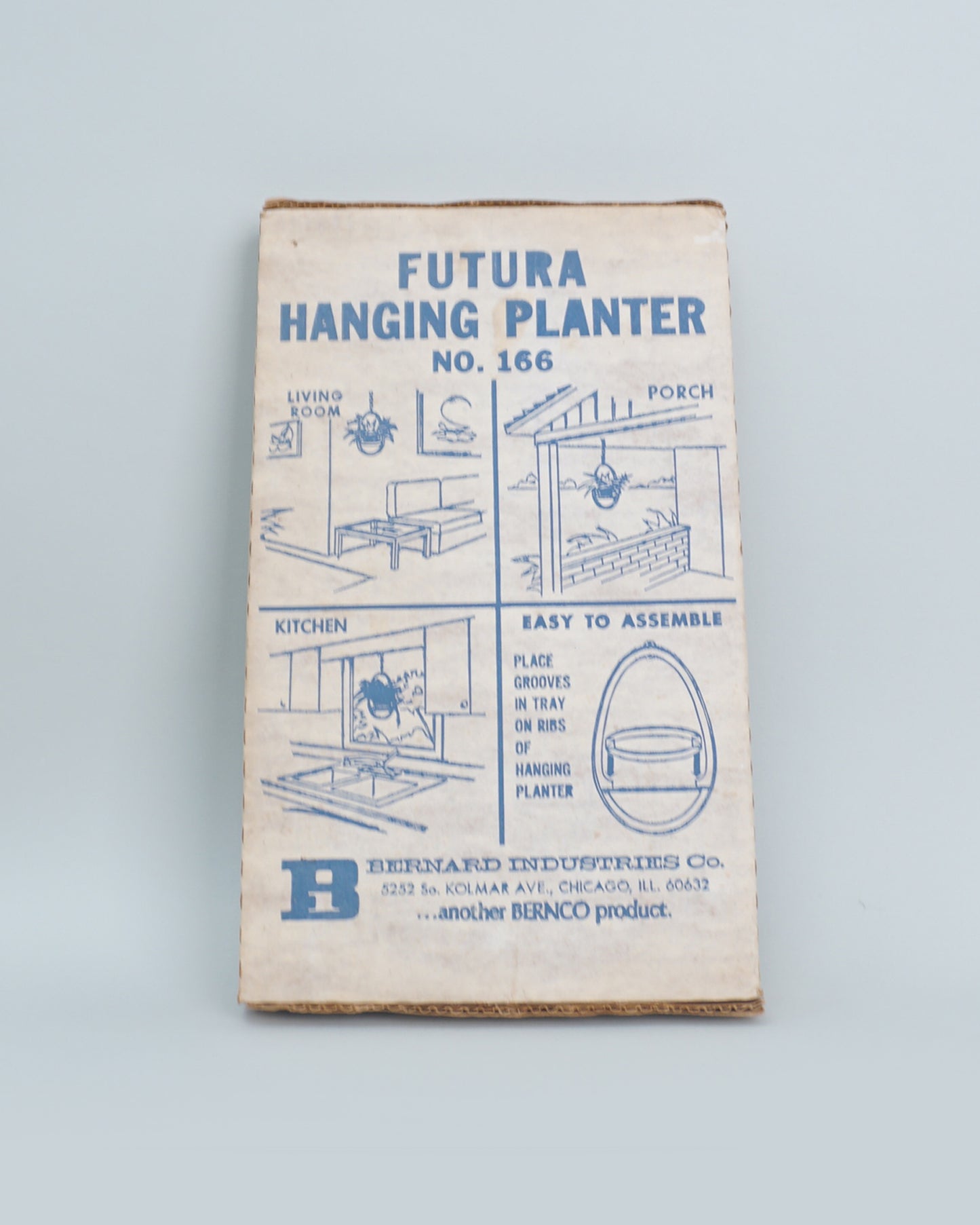 1960s Tiara Casa Clear Lucite Futura Hanging Planter NOS New in Box