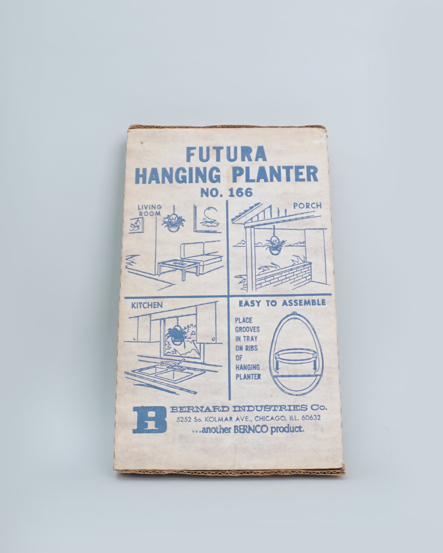 1960s Tiara Casa Clear Lucite Futura Hanging Planter NOS New in Box