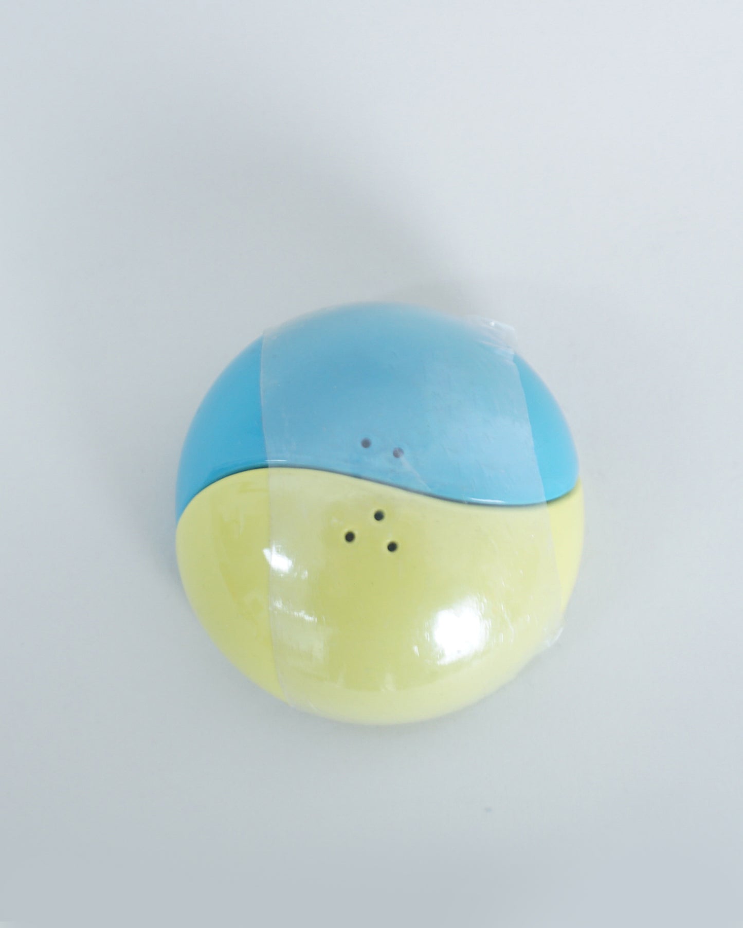 1980s Yin Yang Green and Blue Ceramic Salt & Pepper Shakers by Random Acts of Summer