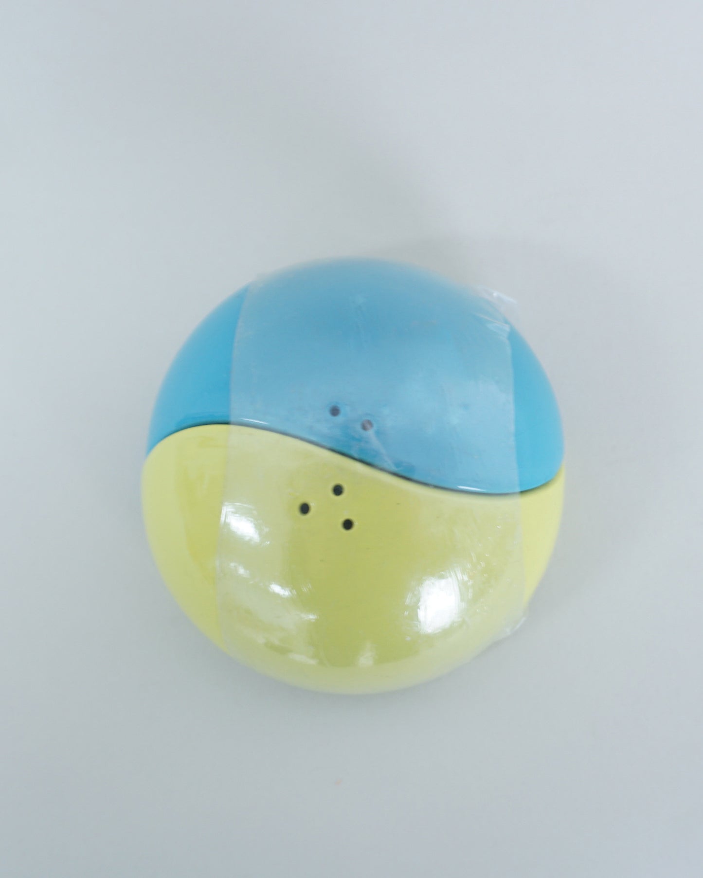1980s Yin Yang Green and Blue Ceramic Salt & Pepper Shakers by Random Acts of Summer