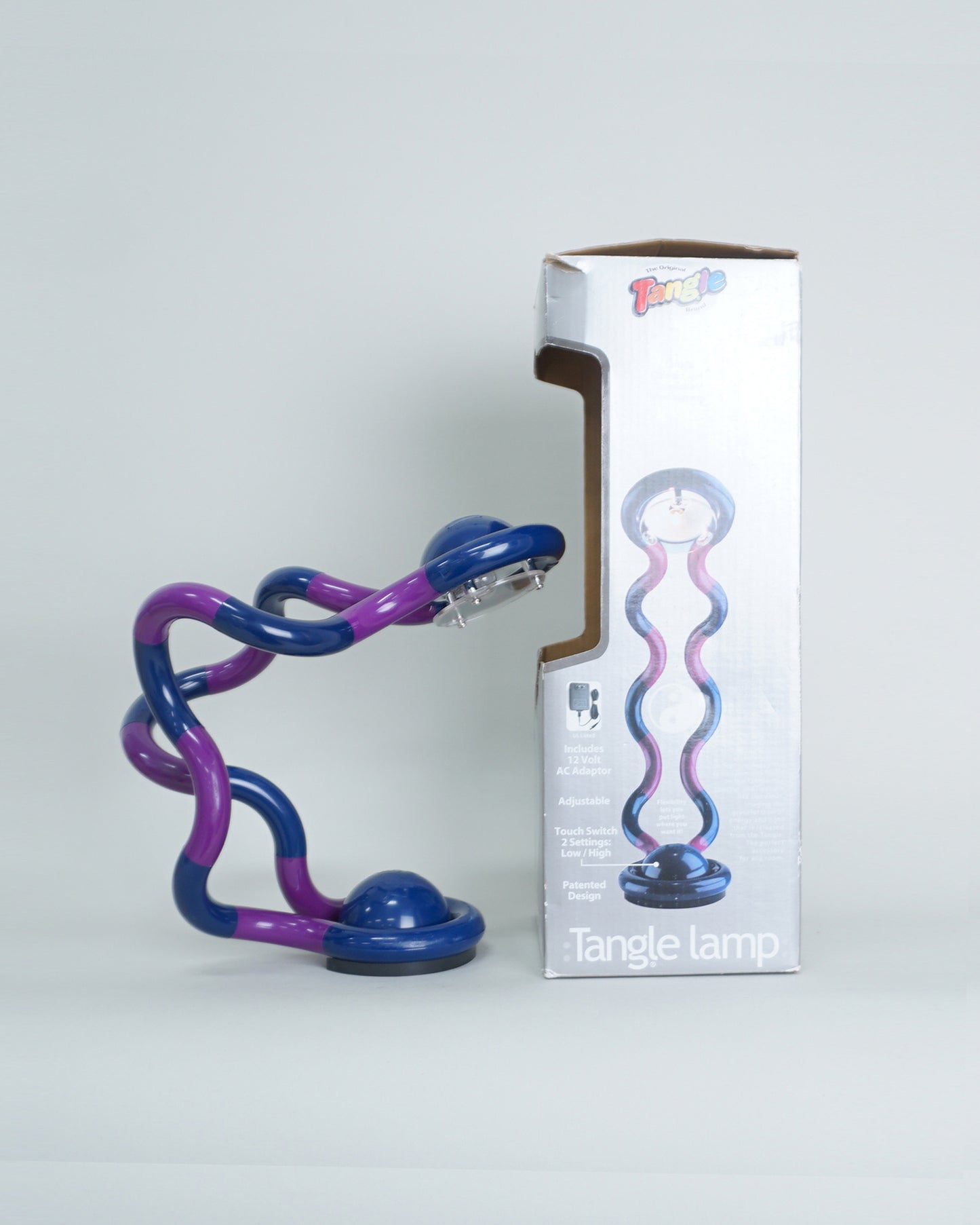 1990s Purple and Blue Tangle Lamp by Richard Zawitz NOS New in Box
