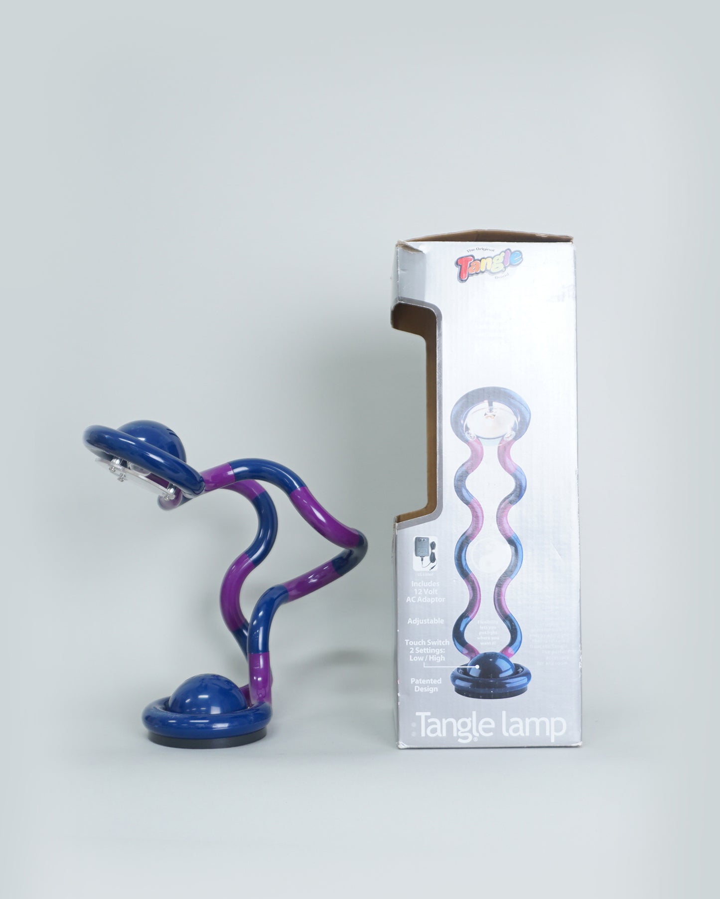 1990s Purple and Blue Tangle Lamp by Richard Zawitz NOS New in Box