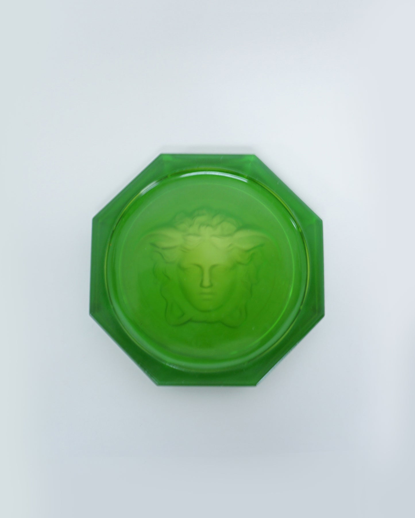 “Lumiere” Emerald Green Coaster or Ashtray by VERSACE for Rosenthal