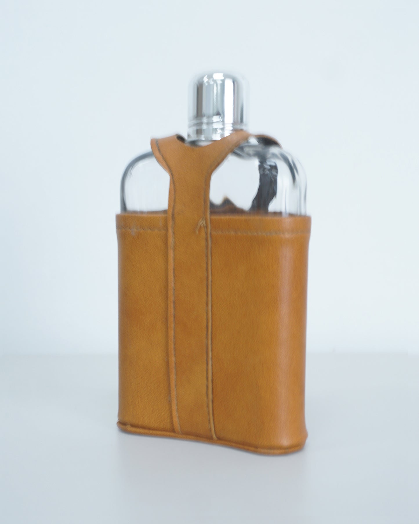 Pierre Cardin Embossed Leather Flask Holder and Flask