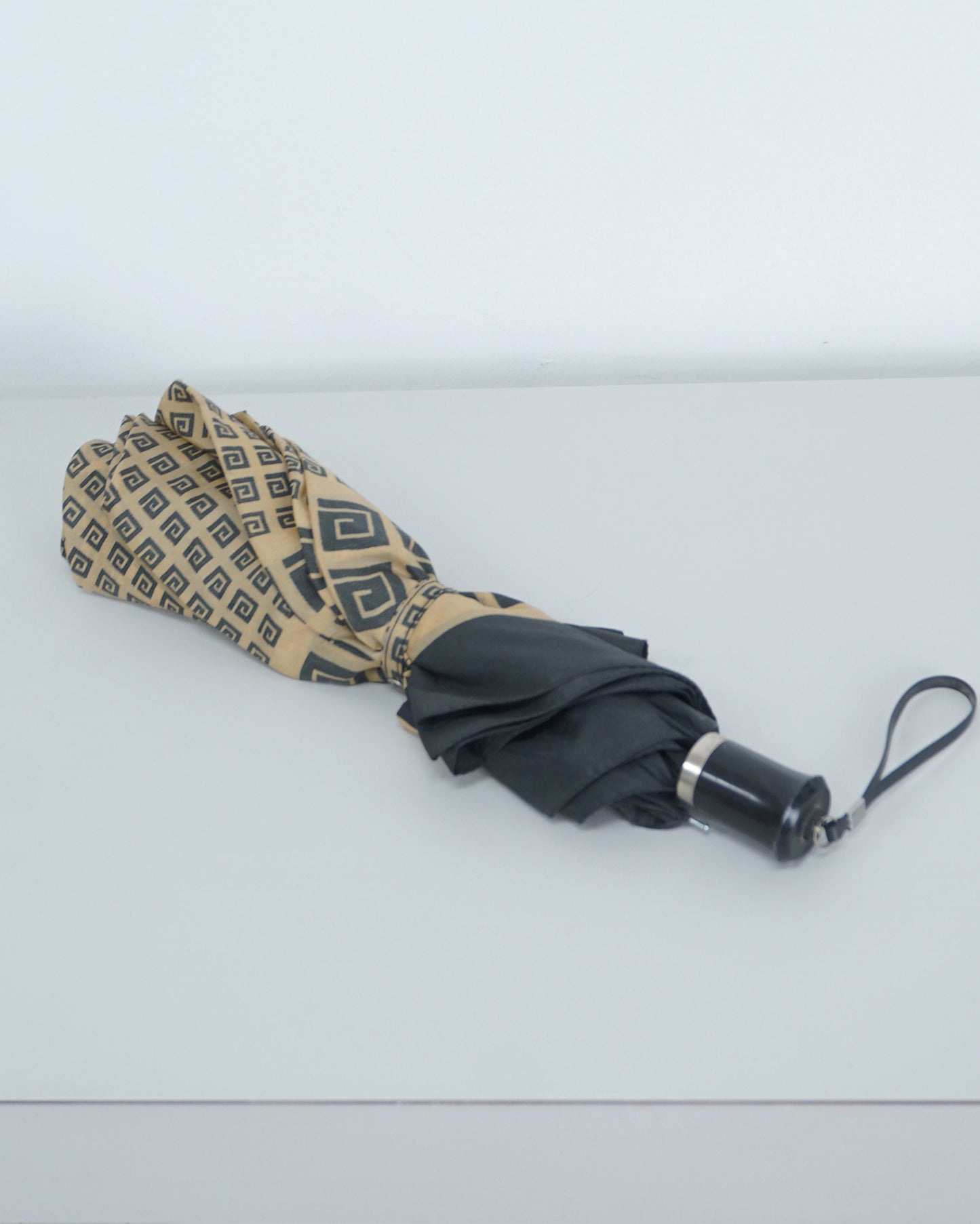 1970s Umbrella with Allover Pierre Cardin Print